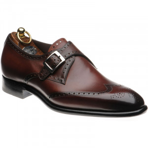 Herring Roche monk shoes in Rosewood Calf 
