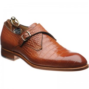 Herring Salobrena monk shoes in Chestnut Croc 