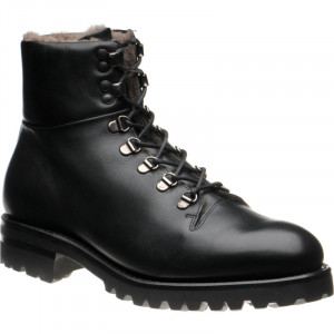 Herring Scafell rubber-soled boots in Black Calf 