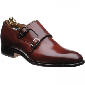 Herring Shakespeare double monk shoes in Rosewood Calf 