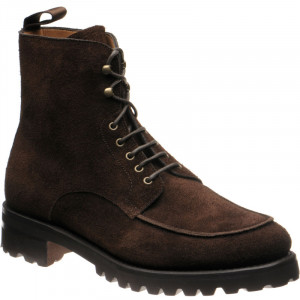Herring Sharpham rubber-soled boots in Dark Brown Suede 