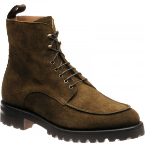 Herring Sharpham rubber-soled boots in Dark Green Suede 