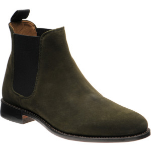Herring Sittaford Chelsea boots in Olive Suede 