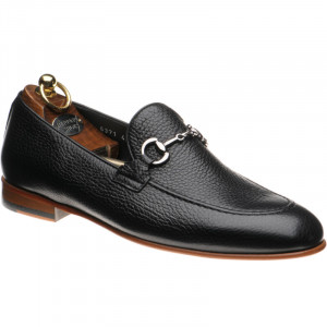 Herring Snaffle loafers in Black Deerskin 