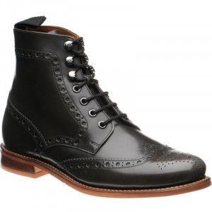 Herring Steeperton rubber-soled brogue boots in Grey Rub off Hi-Shine 