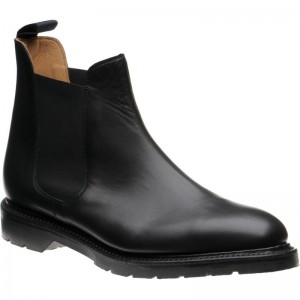 Herring Sywell rubber-soled boots in Black Calf 