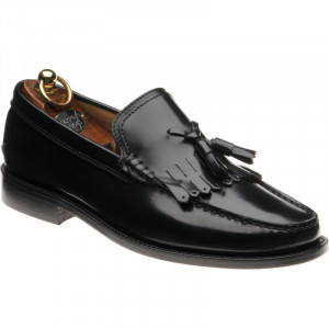 Herring Terni II hybrid-soled tasselled loafers in Black Polished 