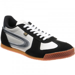 Herring Tokyo Trainer rubber-soled trainers in White Calf and Black Suede 