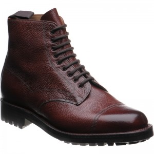 Herring Windermere rubber-soled boots in Burgundy Grain 