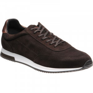 Loake Bannister rubber-soled trainers in Choc Brown Suede 