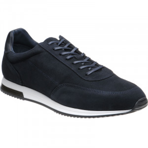 Loake Bannister rubber-soled trainers in Navy Suede 