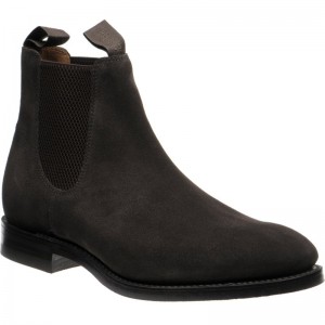 Loake Chatsworth rubber-soled rubber-soled Chelsea boots in Dark Brown Suede 