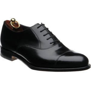 Loake Elgin Oxfords in Black Polished Loafers Brogues