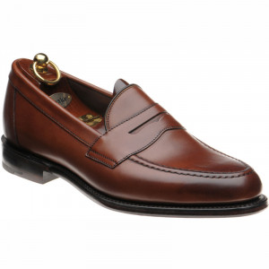 Loake Hornbeam loafers in Seared Mahogany Calf 