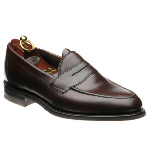Loake Imperial Rubber rubber-soled loafers in Dark Brown Waxy 