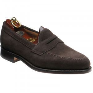 Loake Imperial loafers in Dark Brown Suede 