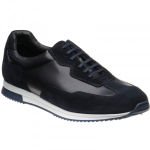 Loake Linford rubber-soled trainers in Navy Calf and Suede 