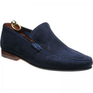 Loake Nicholson hybrid-soled loafers in Navy Suede 