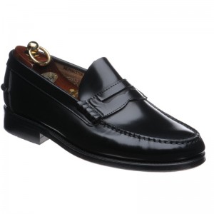 Loake Princeton loafers in Black Polished 