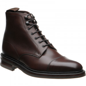 Loake Roehampton rubber-soled boots in Dark Brown Calf 