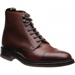 Loake Roehampton rubber-soled boots in Oxblood Calf Grain 