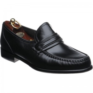 Loake Rome hybrid-soled loafers in Black Calf 