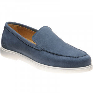 Loake Tuscany rubber-soled loafers in Denim Suede 