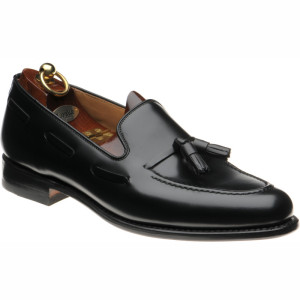 Loake Utah tasselled loafers in Black Calf