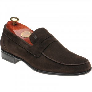 Moreschi Colonia rubber-soled loafers in Brown Suede 
