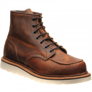 Red Wing 6-Inch Classic Moc rubber-soled boots in Copper Rough and Tough 
