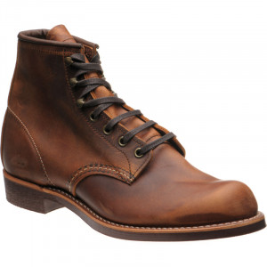 Red Wing Blacksmith rubber-soled boots in Copper Rough and Tough Leather 