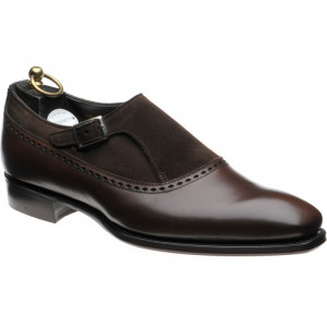 Wildsmith Grosvenor monk shoes in Espresso Calf and Suede 