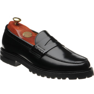 Wildsmith Model 55 rubber-soled loafers in Black Polished 
