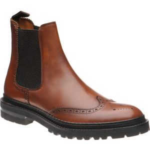 Wildsmith Model 78 rubber-soled brogue boots in British Tan Calf
