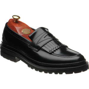 Wildsmith Model 80 rubber-soled loafers in Black Polished 