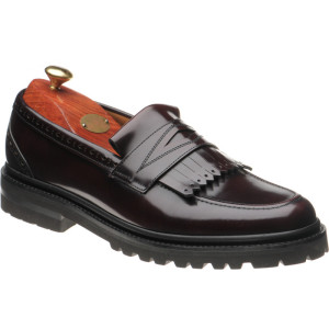 Wildsmith Model 80 rubber-soled loafers in Burgundy Polished 