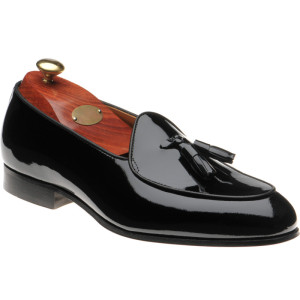 Wildsmith Model 88 tasselled loafers in Black Patent 