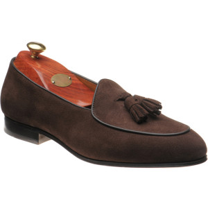 Wildsmith Model 88 tasselled loafers in Dark Brown Suede 