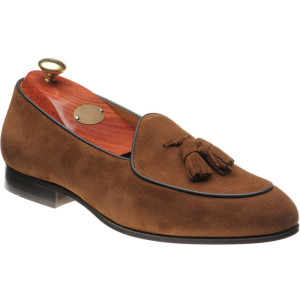 Wildsmith Model 88 tasselled loafers in Tobacco Suede 