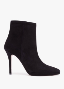 DANIEL Abigail Black Suede Platform Ankle Boots