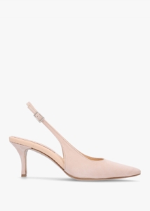 DANIEL Alvie Nude Suede Heeled Sling Backs Colour: Beige Suede, 