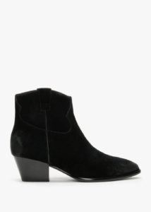 ASH Houston Black Suede Western Boots