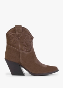 DANIEL Awesty Brown Suede Western Ankle Boots