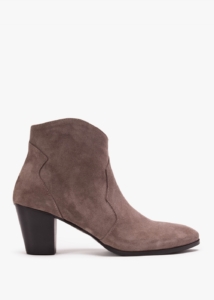 DANIEL Barara Taupe Suede Western Ankle Boots