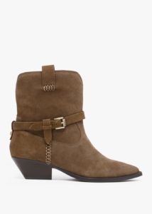 DANIEL Esmena Taupe Suede Western Ankle Boots