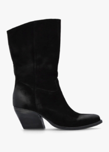 DANIEL Genesis Black Leather Western Calf Boots