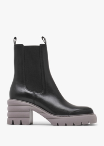 KENNEL & SCHMENGER Bump Black Leather Chelsea Ankle Boots