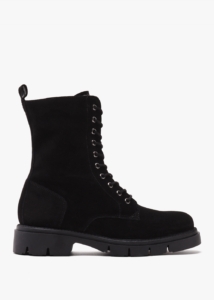 DANIEL Lacie Black Suede Lace Up Ankle Boots