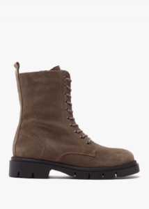 DANIEL Lacie Taupe Suede Lace Up Ankle Boots