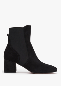 DANIEL Lancey Black Suede Block Heel Ankle Boots